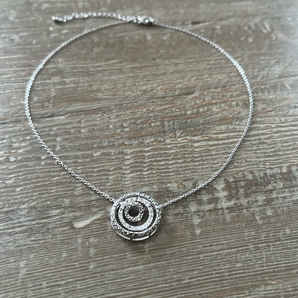 Silver Necklace with Gemstones